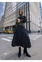 Olive and Black Colorblock Turtleneck Sweater
