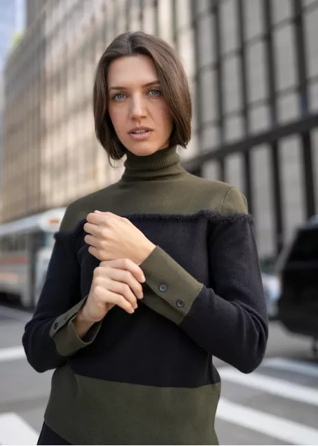 Two-Tone Edge Black & Olive Outfit
