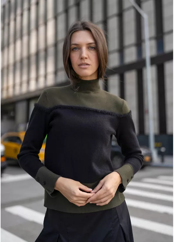 Two-Tone Edge Black & Olive Outfit