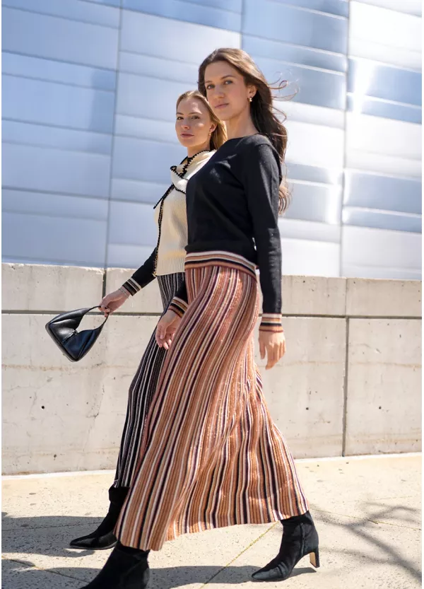 Striped Motion Knit Set