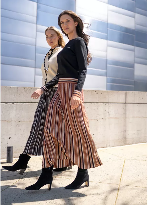 Striped Motion Knit Set