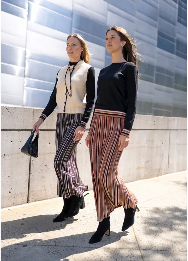 Striped Motion Knit Set