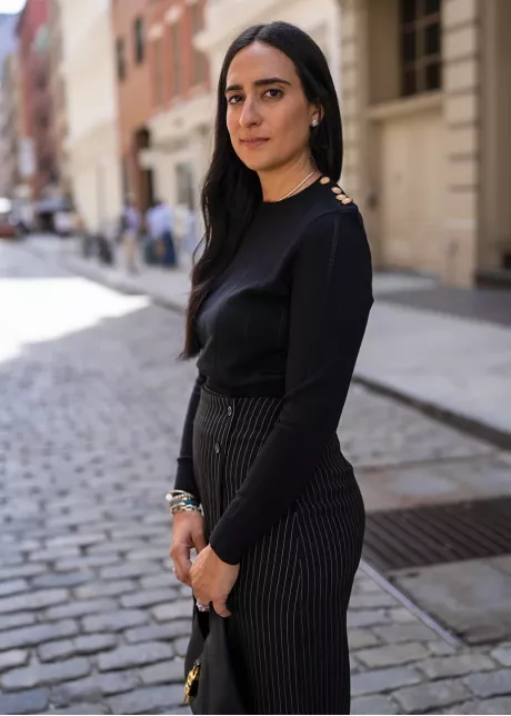 Black Pinstripe & Button Detail Outfit