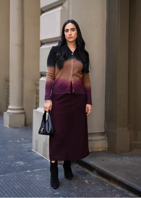 Burgundy Horizon Two-Piece Look