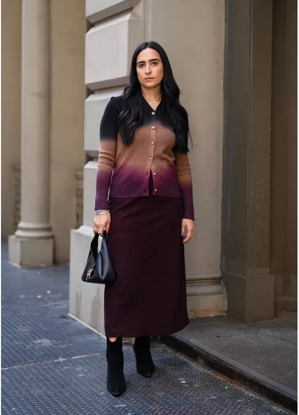 Burgundy Horizon Two-Piece Look