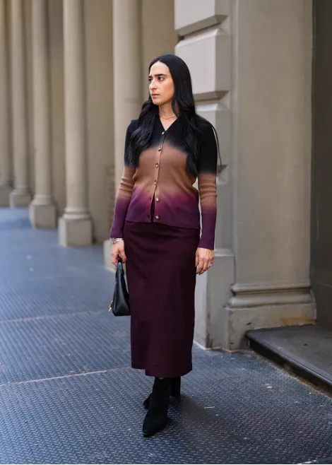 Burgundy Horizon Two-Piece Outfit