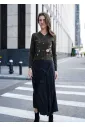Olive Knit Cardigan with Floral Embroidery