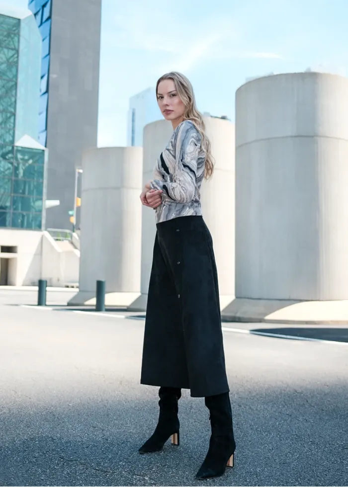 Minimal Marble Knit Outfit