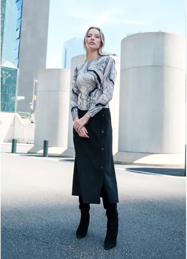 Minimal Marble Knit Outfit