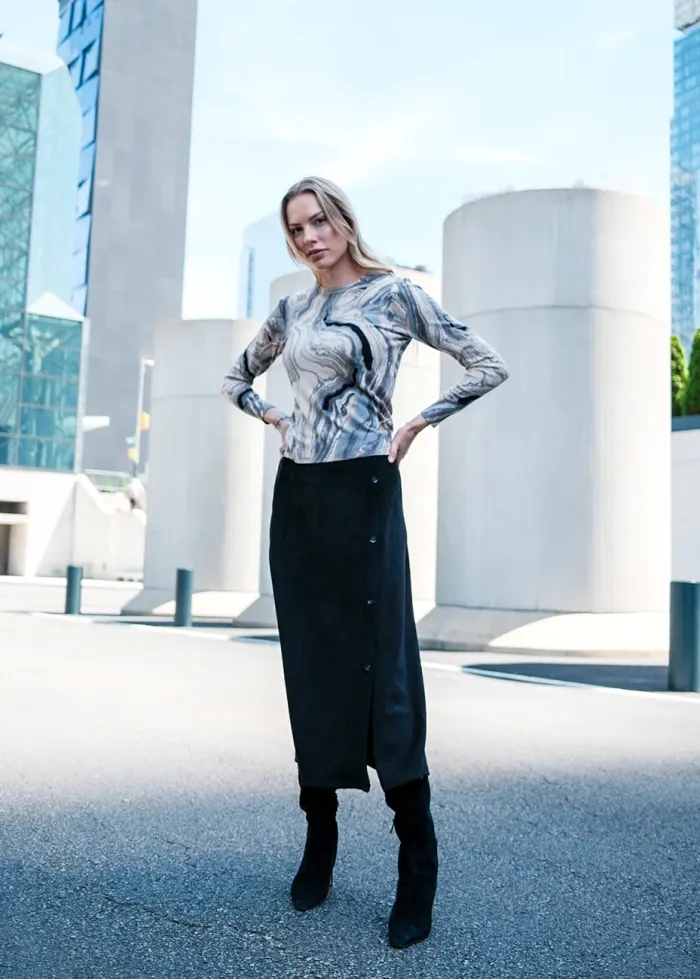 Minimal Marble Knit Outfit
