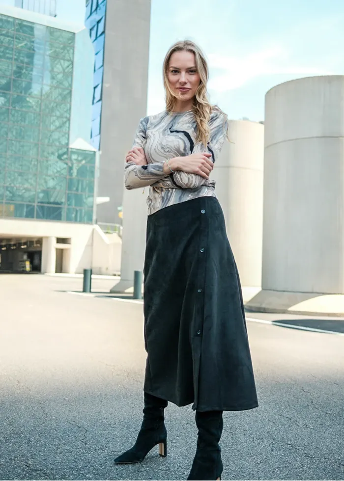 Minimal Marble Knit Outfit