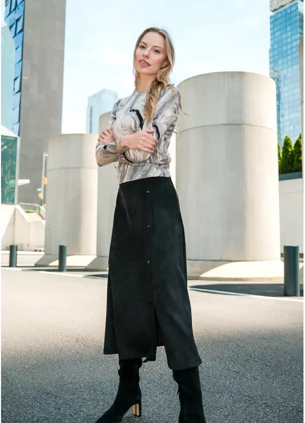 Minimal Marble Knit Outfit