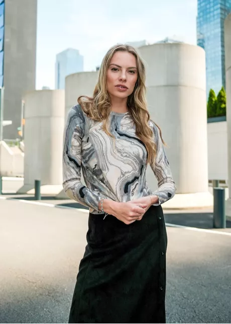 Minimal Marble Knit Outfit