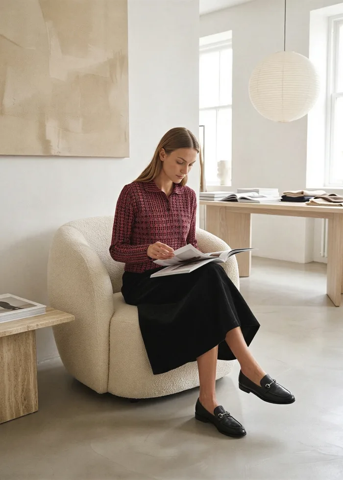 The Burgundy Houndstooth Outfit