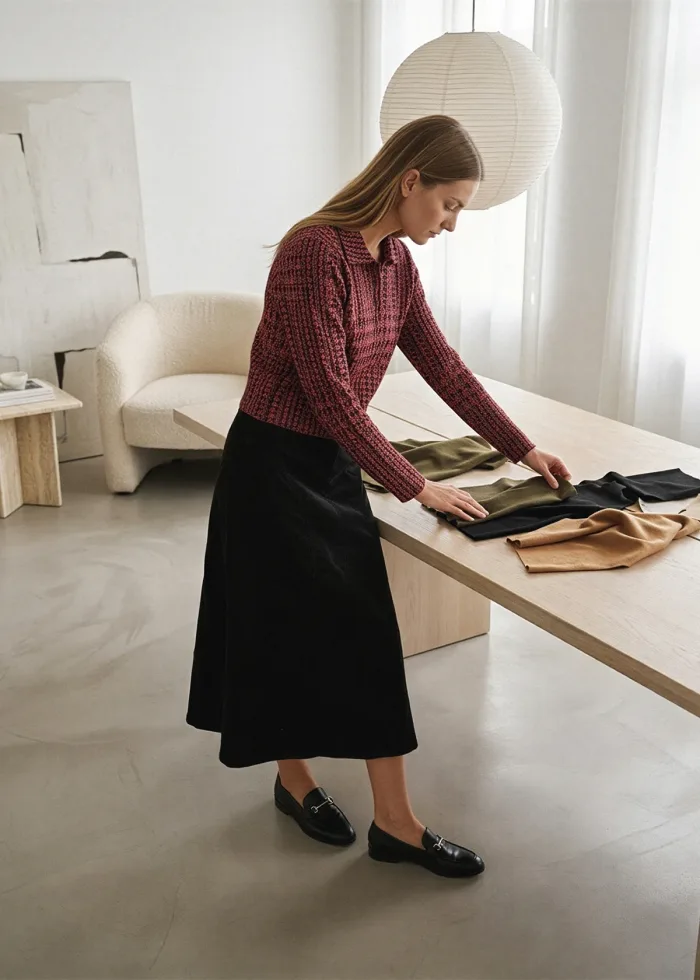 The Burgundy Houndstooth Outfit