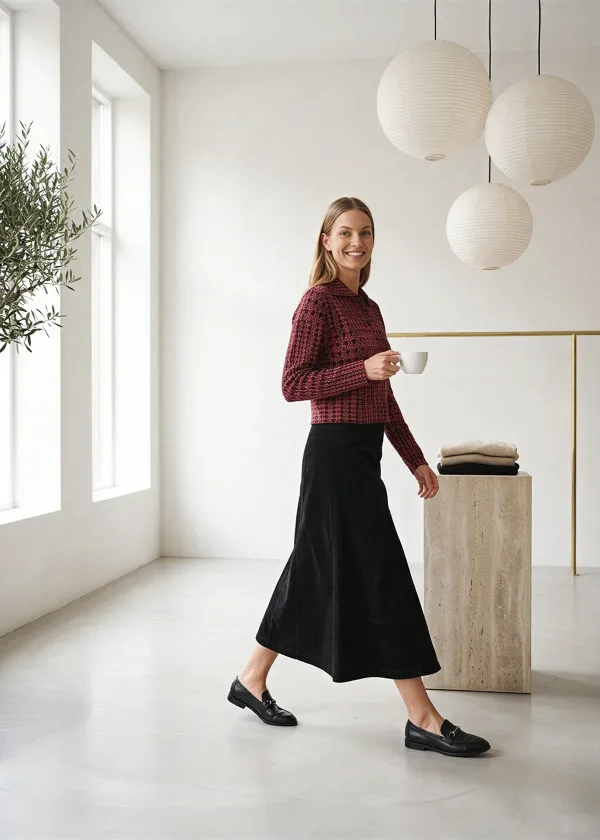 The Burgundy Houndstooth Outfit