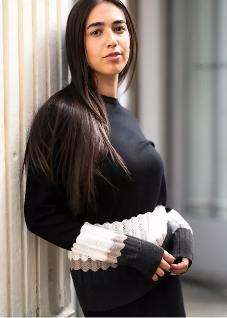 Ribbed Black Knit Maxi Outfit