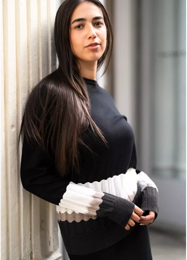 Ribbed Black Knit Maxi Outfit