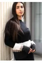 Ribbed Black Knit Maxi Outfit
