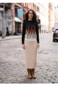 City Stroll Knit Outfit in Mocha & Cream
