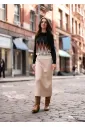 City Stroll Knit Outfit in Mocha & Cream