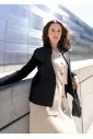 Black Quilted Zip-Up Sweater Jacket
