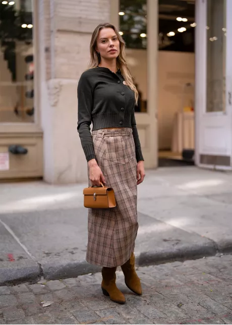 Olive Bloom & Plaid Rhythm Outfit