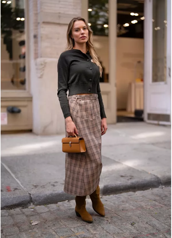 Olive Bloom & Plaid Rhythm Outfit