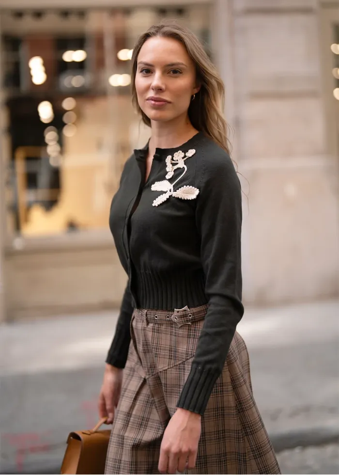 Olive Bloom & Plaid Rhythm Outfit