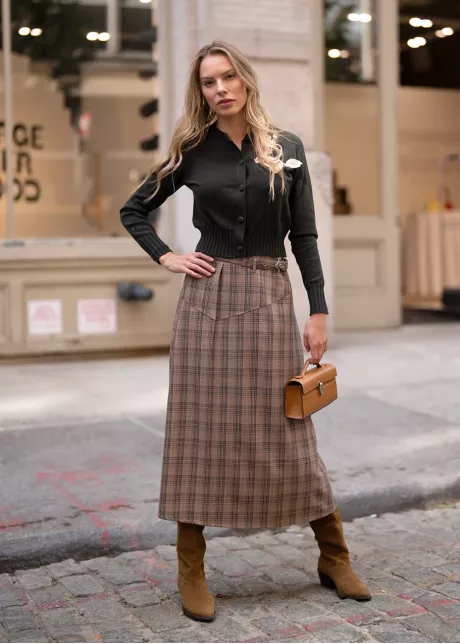 Olive Bloom & Plaid Rhythm Outfit