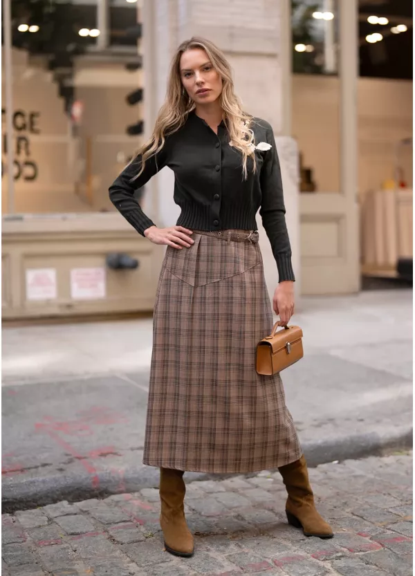 Olive Bloom & Plaid Rhythm Outfit