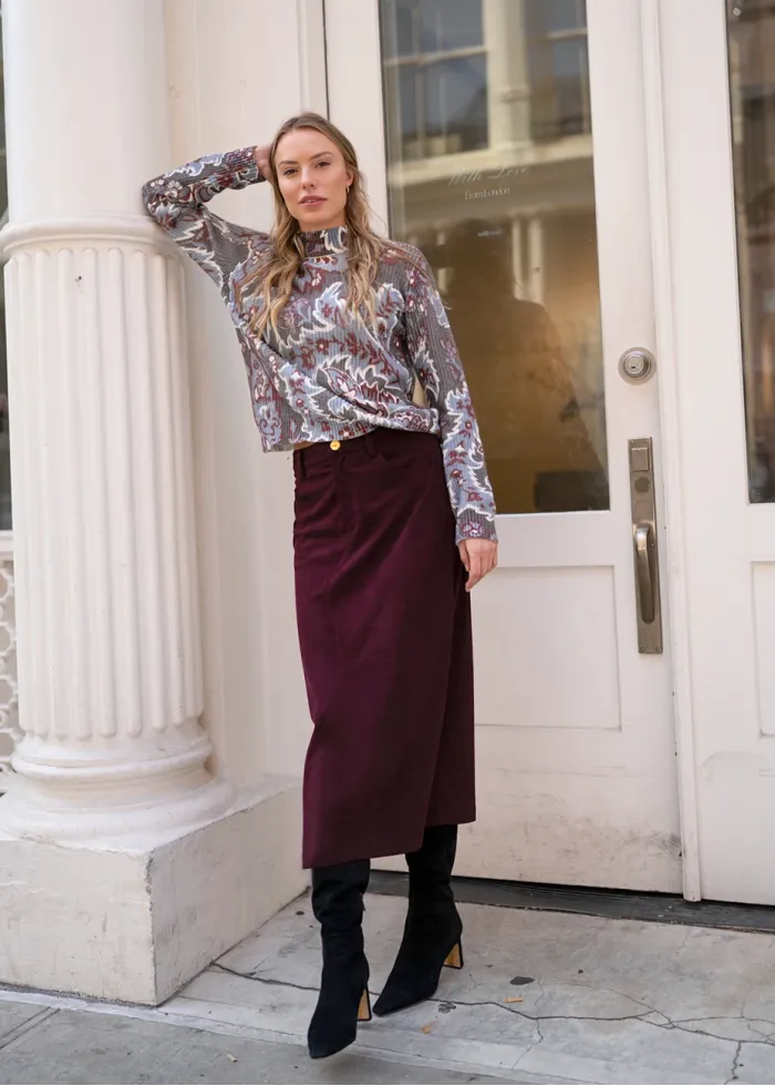 Burgundy Bloom Outfit