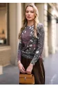 Floral Printed Knit Sweater – Multi
