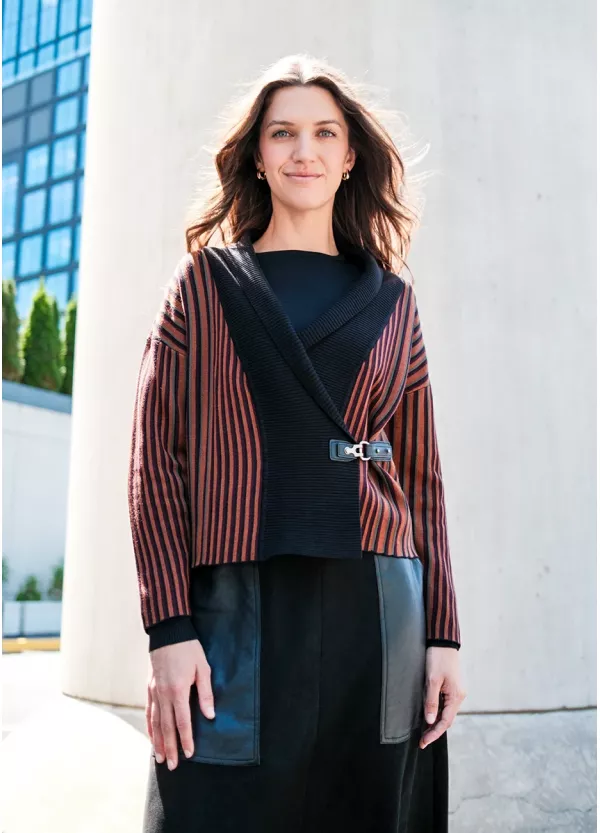 Rust and Black Modern Knit Outfit