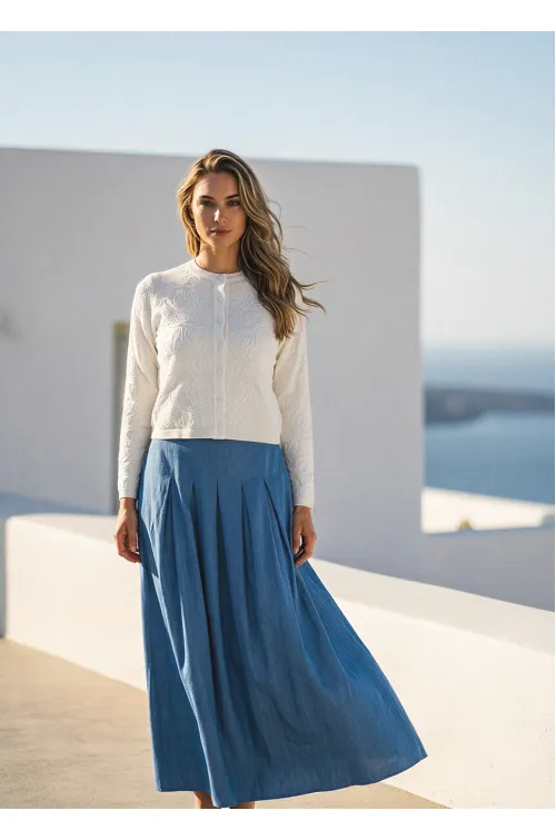 Light Layered Outfit in White and Blue