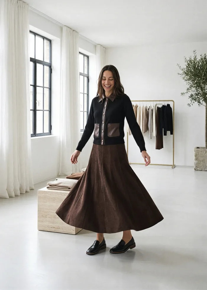 The Black Contrast Trim Outfit