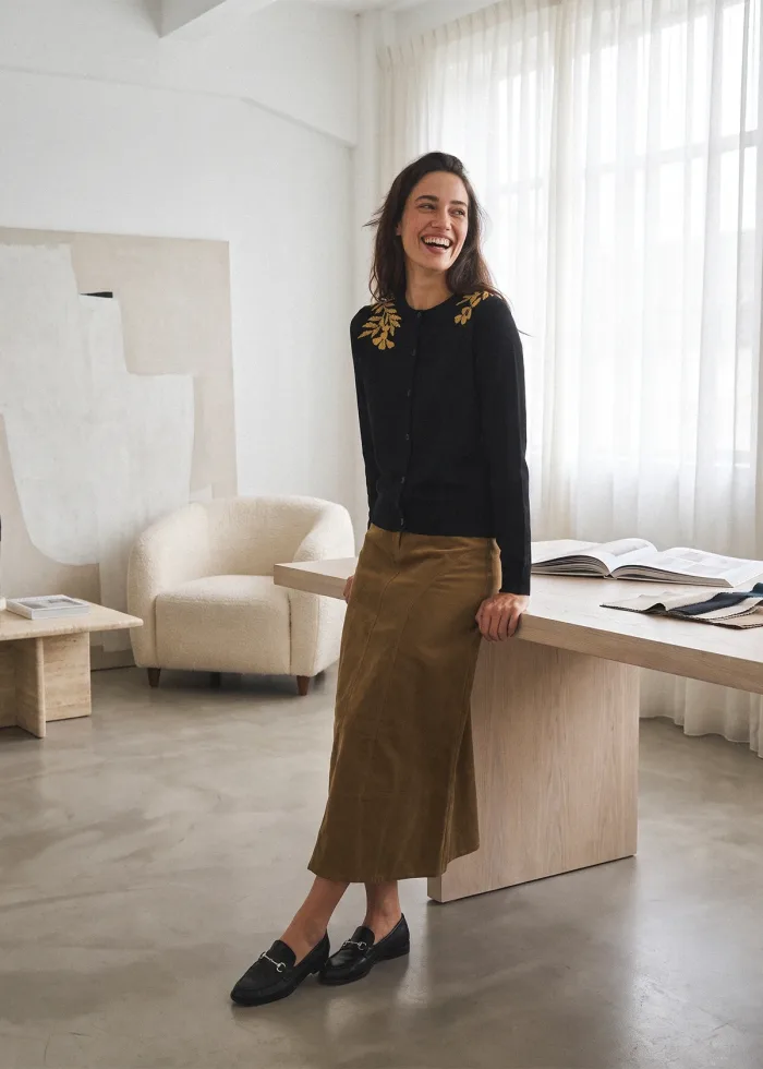 The Gold Leaf Cardigan Outfit