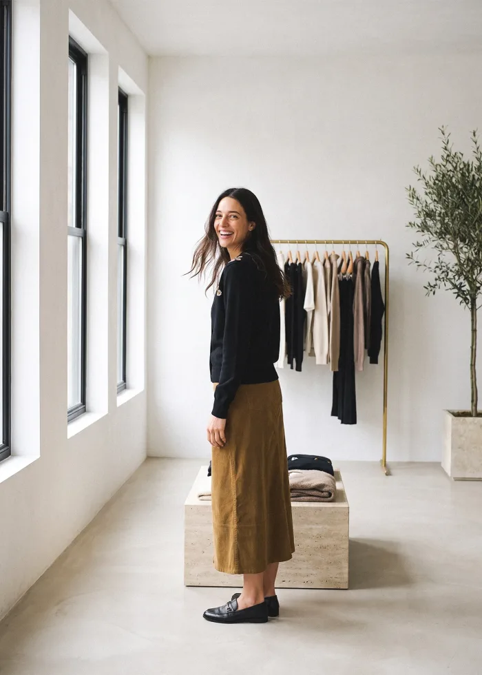 The Gold Leaf Cardigan Outfit