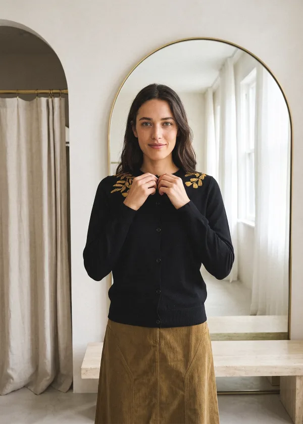 The Gold Leaf Cardigan Outfit