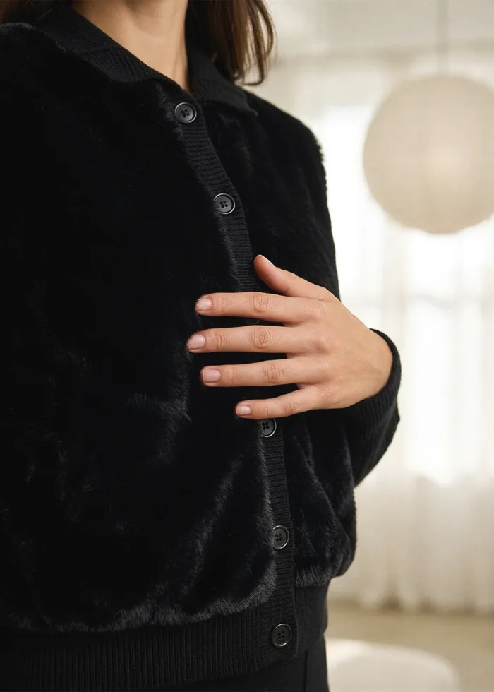 The Black Faux Fur Outfit