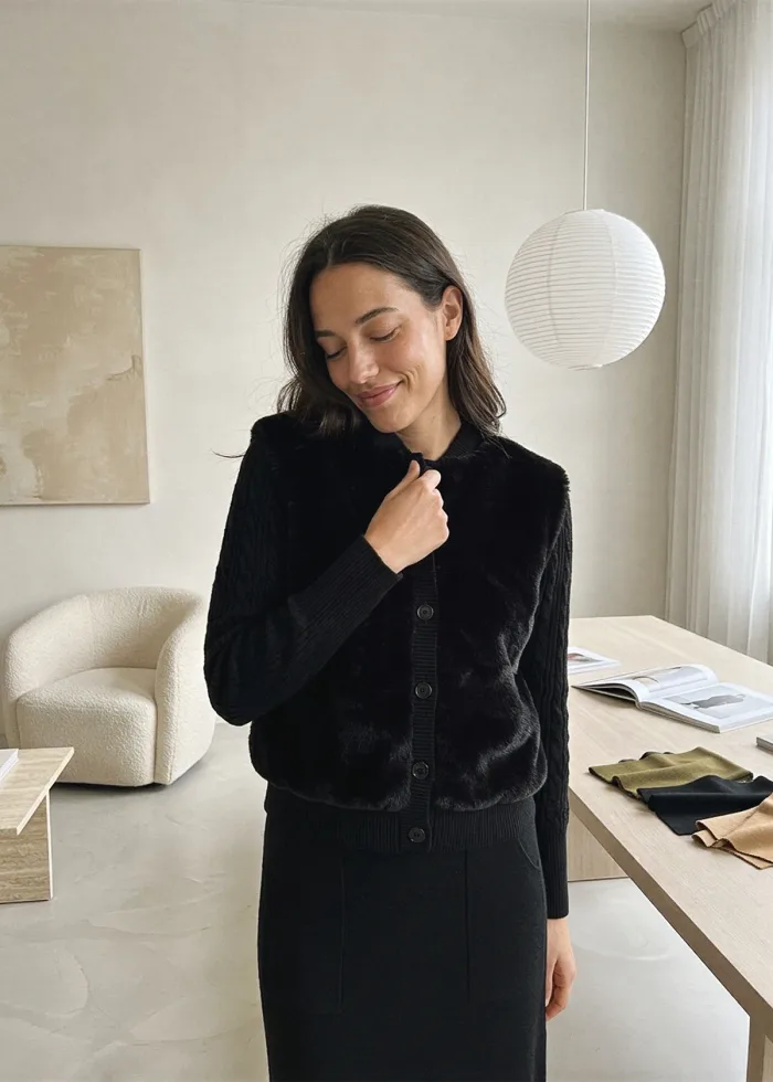 The Black Faux Fur Outfit