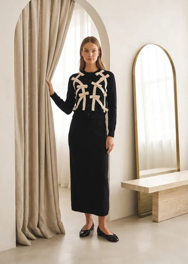 The Ribbon Bow Cardigan Outfit