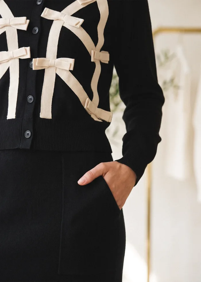 The Ribbon Bow Cardigan Outfit