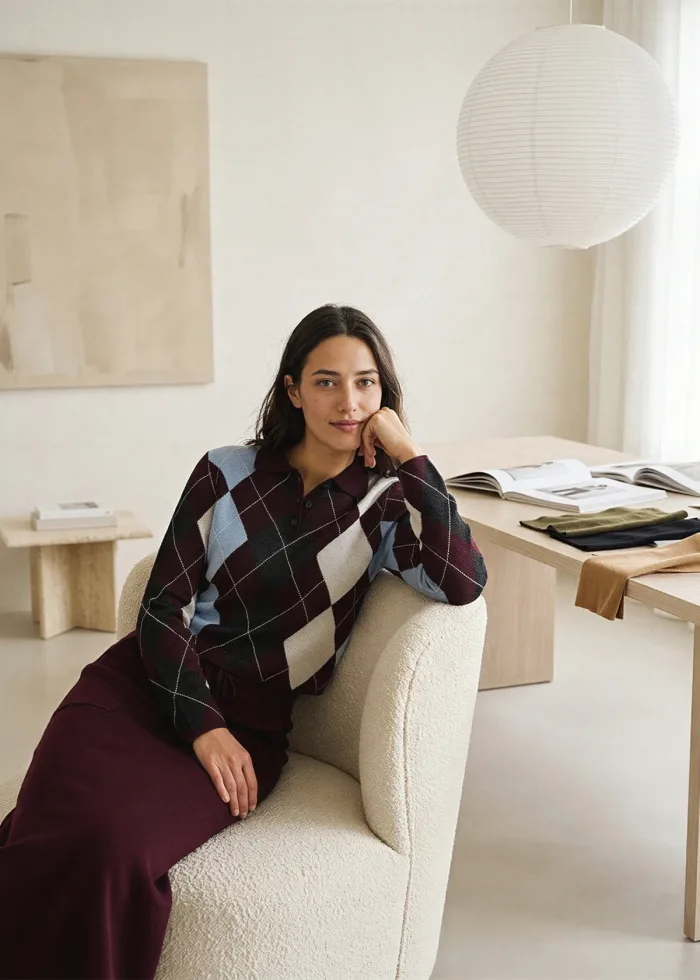 The Burgundy Argyle Outfit
