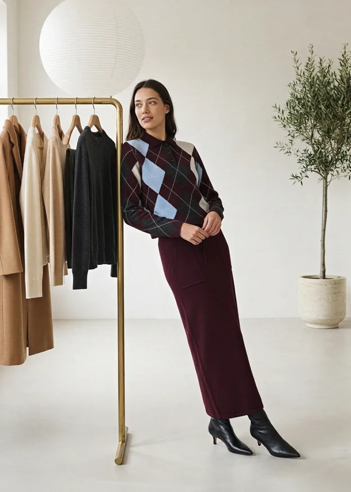 The Burgundy Argyle Outfit