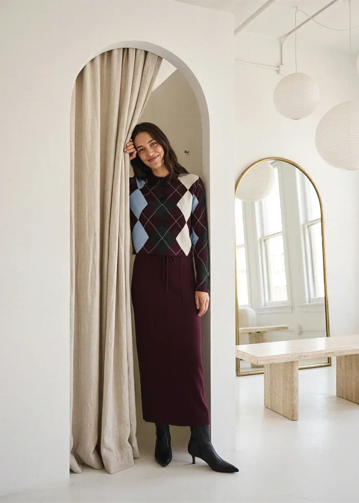 The Burgundy Argyle Outfit