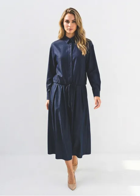 Navy Denim Blouse and Skirt Set – Three Ways