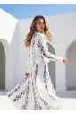 Soft Floral Stripe Blouse & Flow Skirt Set