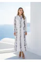 Soft Floral Stripe Blouse & Flow Skirt Set
