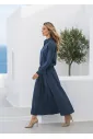 Navy Two-Piece Set with Structured Waist